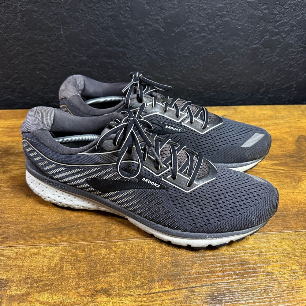 Brooks Ghost 12 1103161D075 Grey Synthetic Mesh Running Shoes Mens Size 13